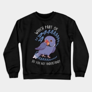 Violet Indian Ringneck Parrot Aaaa Crewneck Sweatshirt